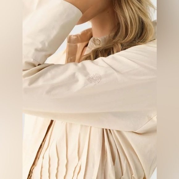 NWT Cleobella Rosabella Midi Dress Organic Cotton Boho Long Sleeve Button Down - Picture 4 of 16